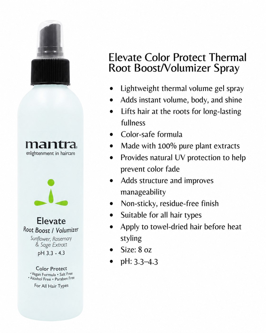 MANTRA - Elevate Color Protect Thermal Root Boost/Volumizer Spray - 8oz