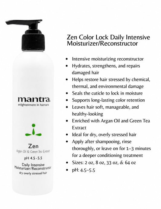 MANTRA - Zen Color Lock Daily Intensive Moisturizer/Reconstructor - 8oz